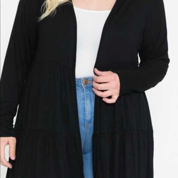Sweaters - Tuscan Tiered Cardigan - Black